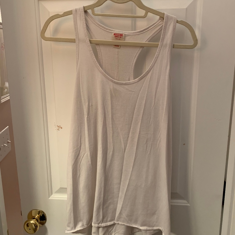 White Racerback Tank Top